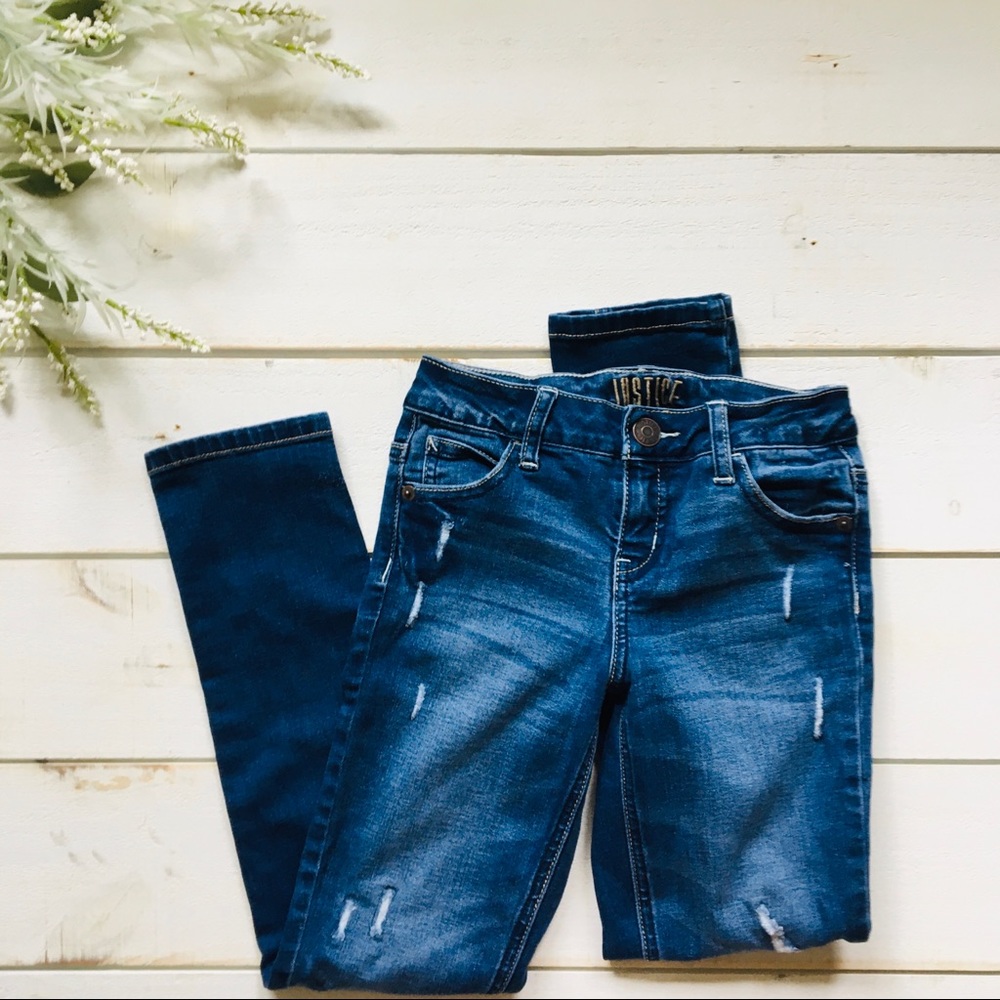 Justice mid rise super skinny girls 8